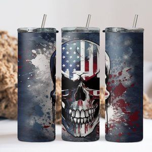 20oz skull tumbler